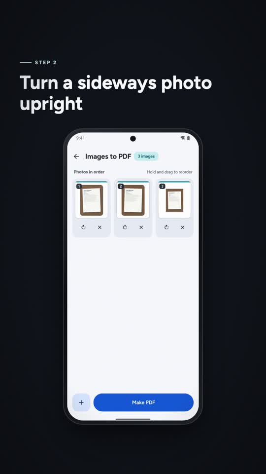 Fotograma del video con los pasos de Imágenes a PDF en ViaPDF